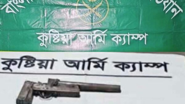 কুষ্টিয়ায় যৌথ বাহিনীর অভিযানে অস্ত্র ও গুলি উদ্ধার