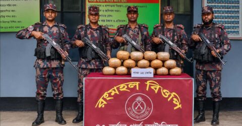 কুষ্টিয়ায় বিজিবির বড় ধাক্কা: পৌনে ৬ কোটি টাকার অবৈধ জাল ও গাঁজা জব্দ